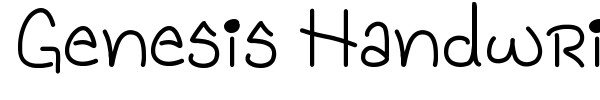 Genesis Handwriting font preview
